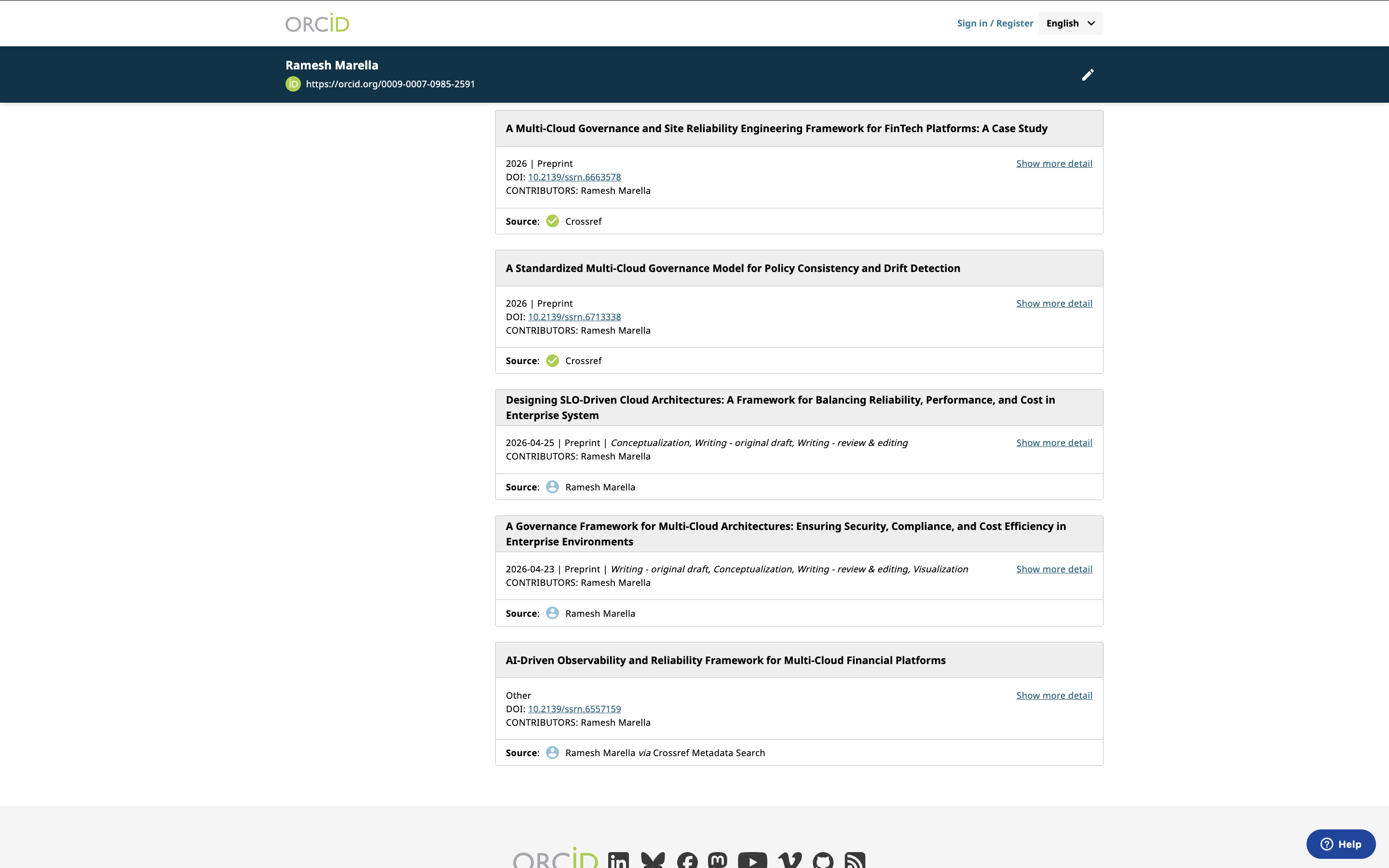 ORCID Publication Portfolio