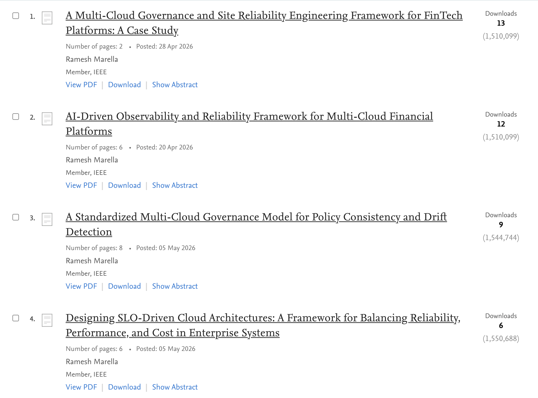 SSRN Research Portfolio